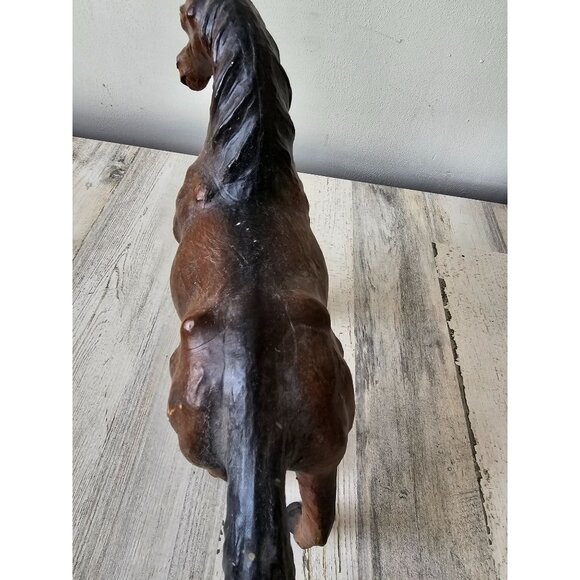 Vintage leather horse decor equestrian‎ huntsman stallion - Picture 6 of 10